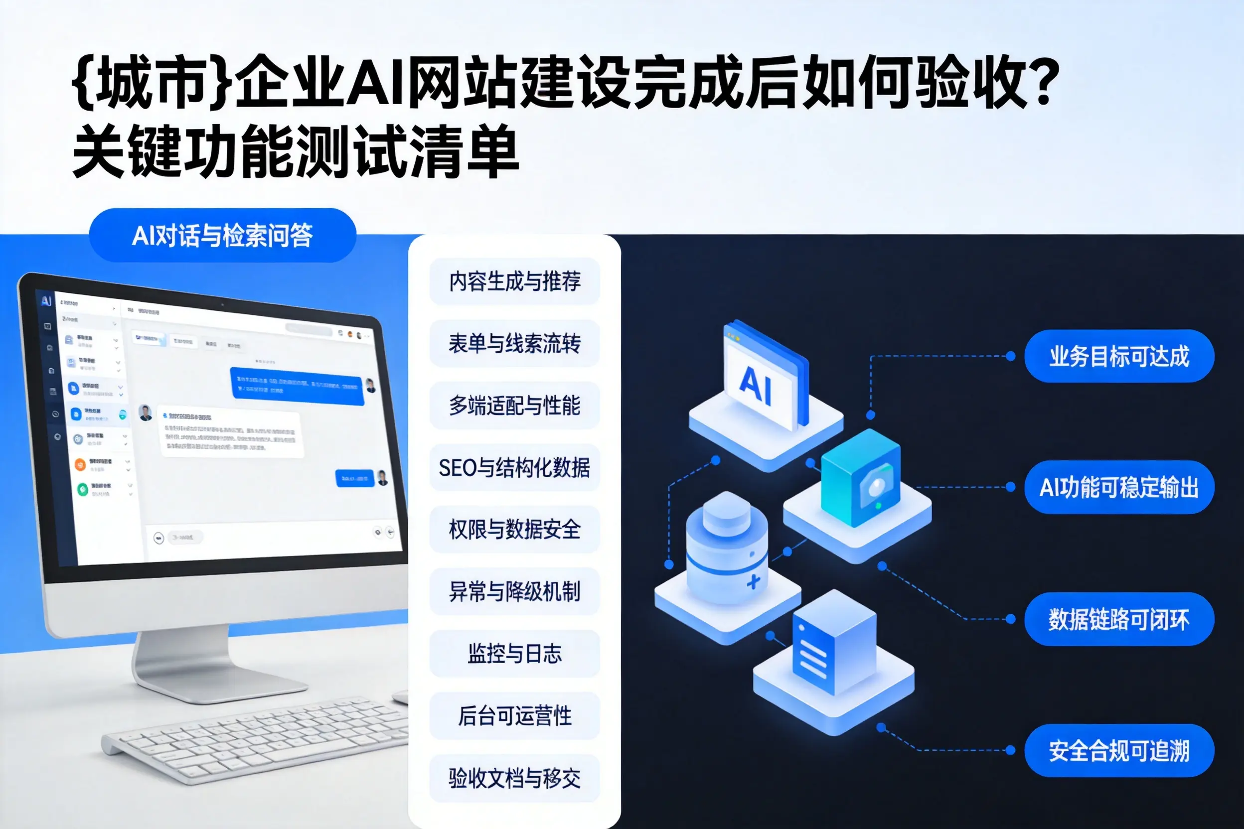 黔东南企业AI网站建设完成后如何验收？关键功能测试清单