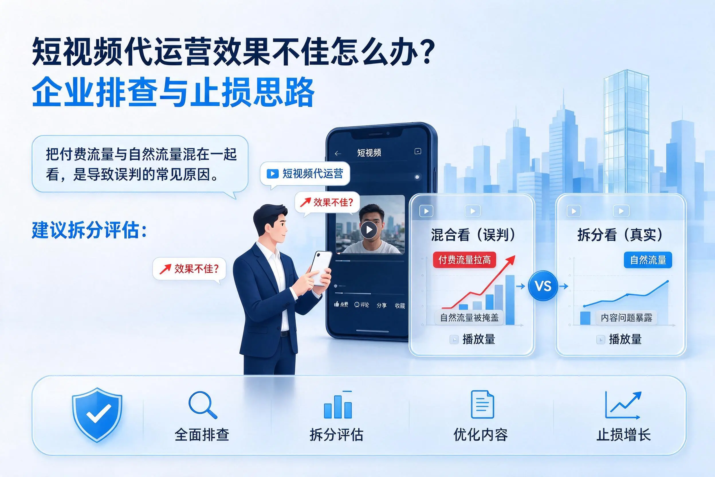 短视频代运营效果不佳怎么办?黔东南企业排查与止损思路