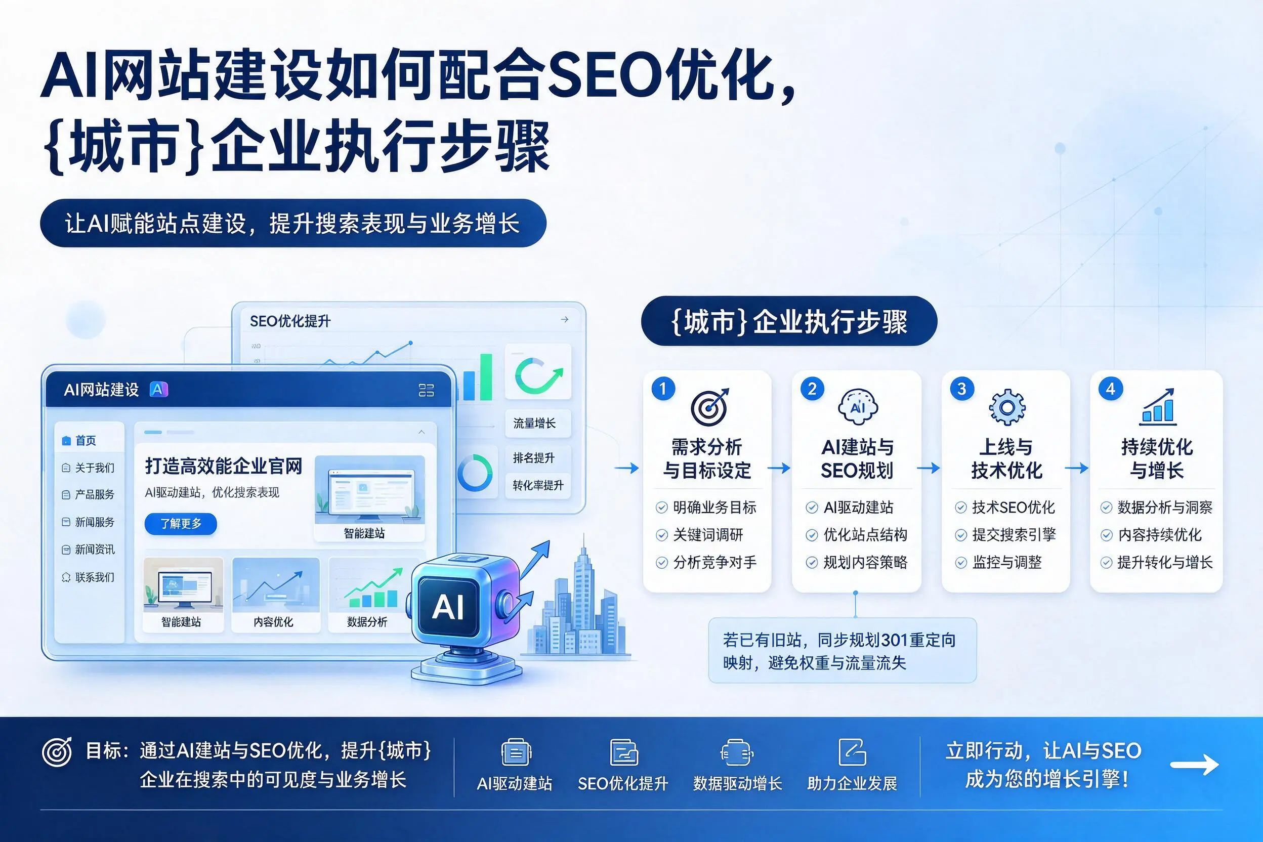 AI网站建设如何配合SEO优化，黔东南企业执行步骤