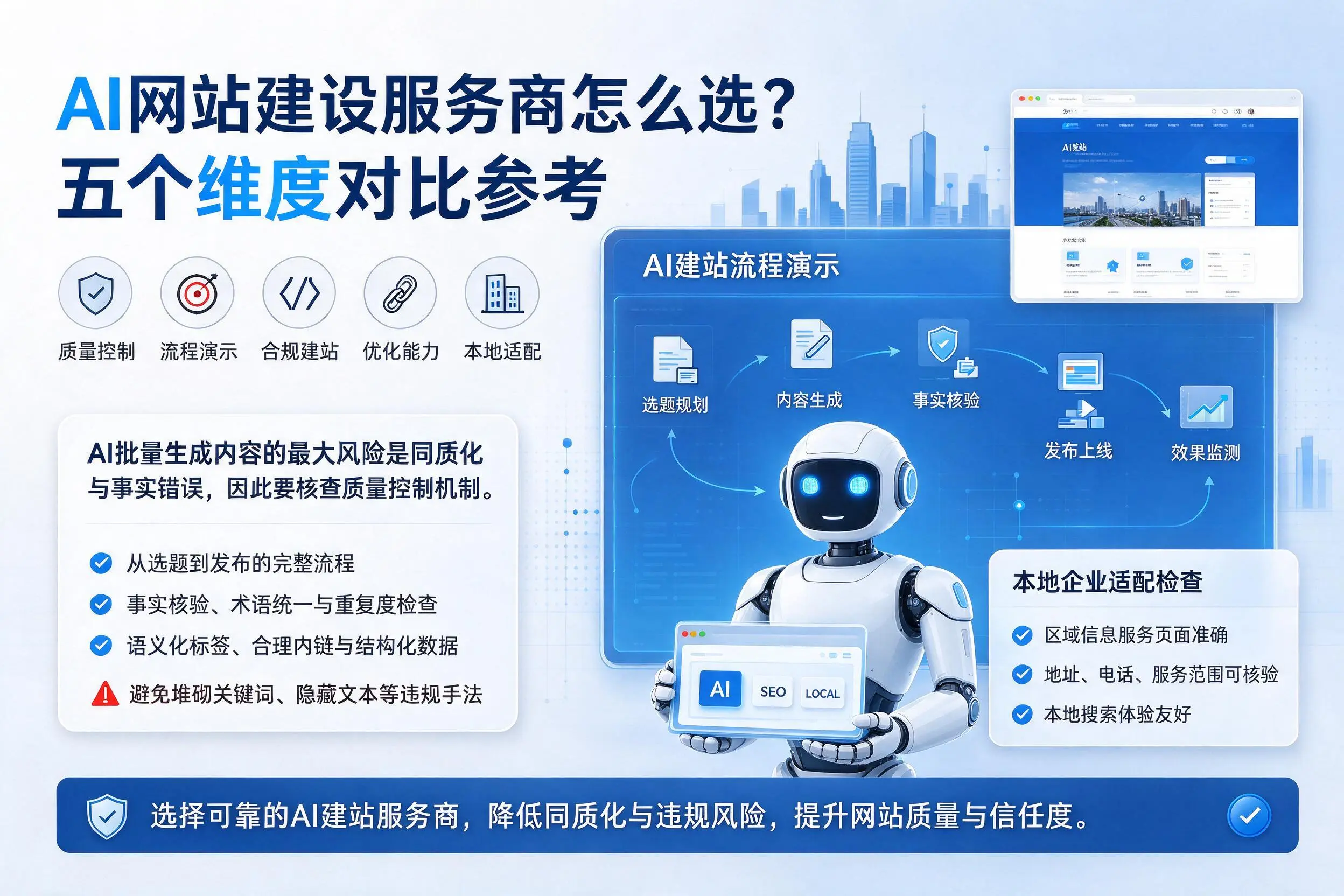 黔东南AI网站建设服务商怎么选？五个维度对比参考
